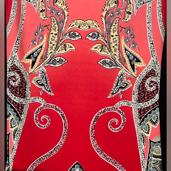 EUC Frank Lyman Design Abstract Stretch Knit Cocktail Dress Size 8 - Picture 8 of 12